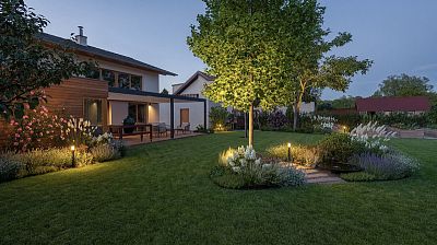 Návrh rodinné zahrady s bioklimatickou pergolou