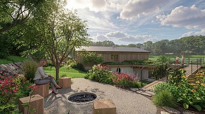 Návrh venkovské zahrady s biobazénem