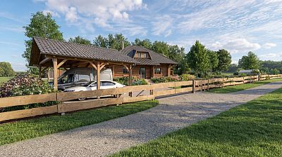 Návrh zahrady u lesa