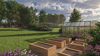 Návrh zahrady u lesa